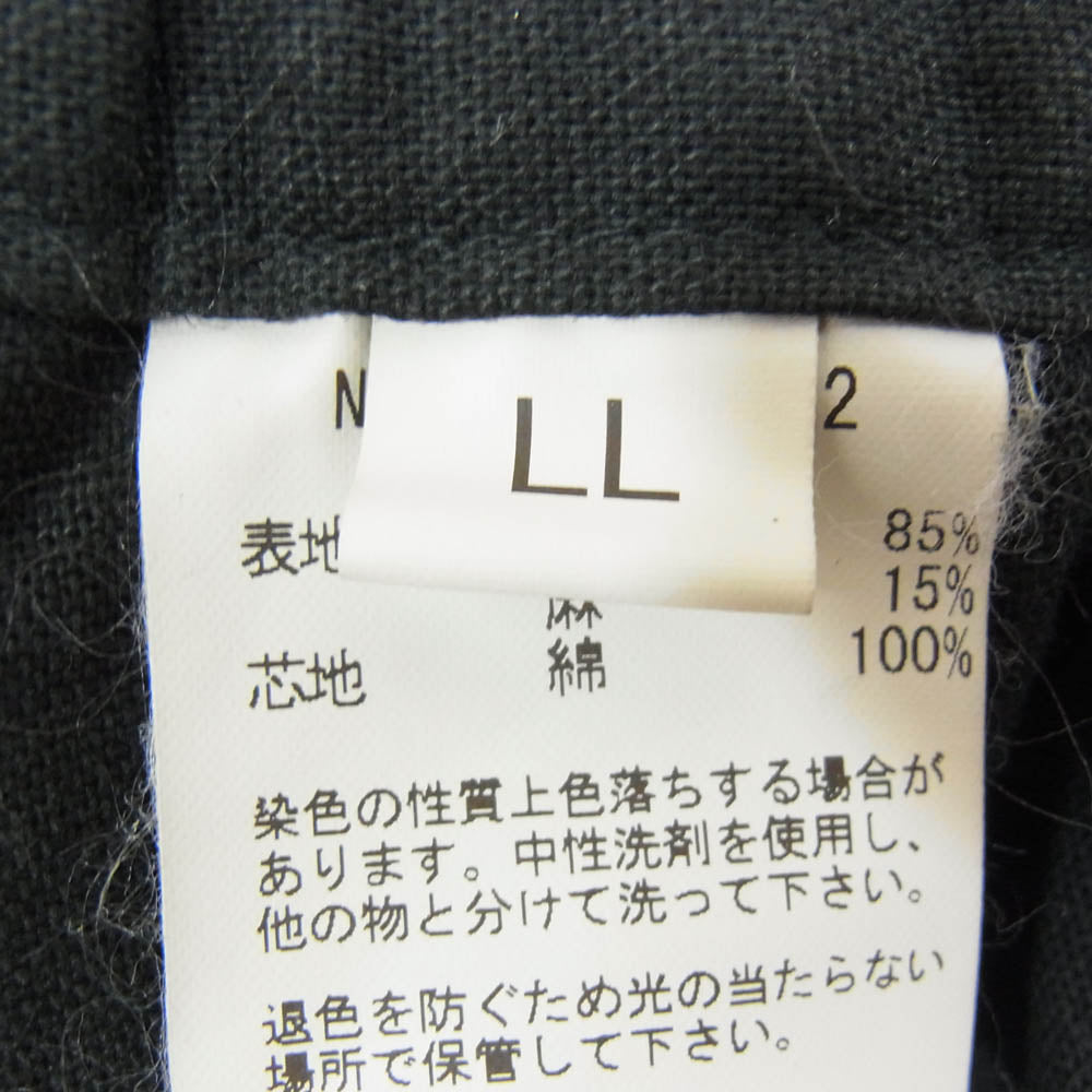 縁日 EN2024002 マタギ コットン リネン 無地 もんぺ パンツ ブラック系 LL【中古】