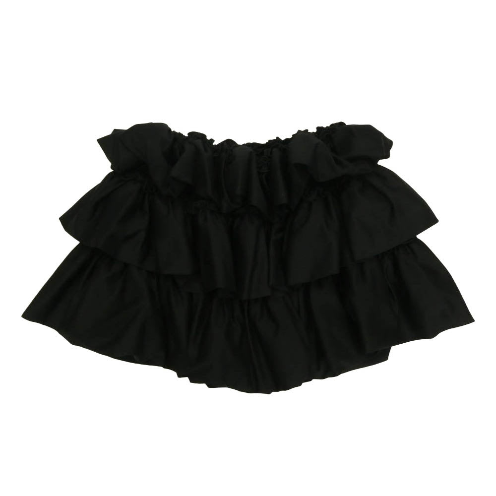 COMME des GARCONS コムデギャルソン 25SS 3O-T008 noir kei ninomiya ノワールケイニノミヤ コットン フリル ボリューム スカート ブラック系 S【極上美品】【中古】
