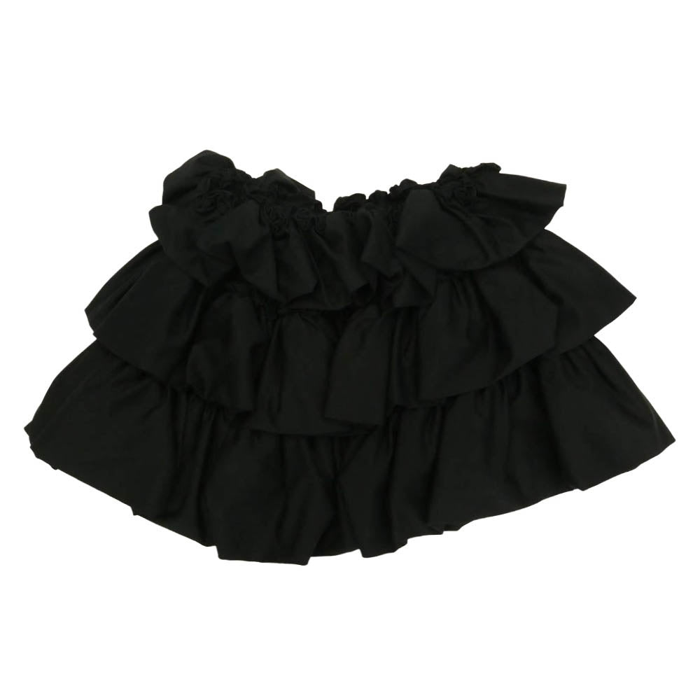 COMME des GARCONS コムデギャルソン 25SS 3O-T008 noir kei ninomiya ノワールケイニノミヤ コットン フリル ボリューム スカート ブラック系 S【極上美品】【中古】