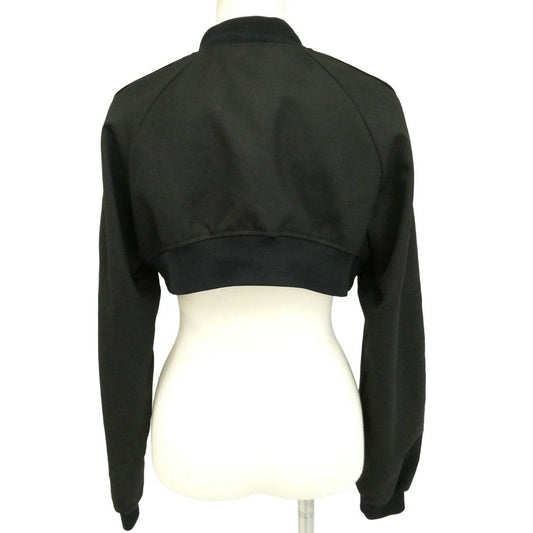 COMME des GARCONS コムデギャルソン 19AW 3Z-J003 noir kei ninomiya ノワールケイニノミヤ フロントベルト ショート丈 ウール ボレロ ボンバー ジャケット ブラック系 S【極上美品】【中古】