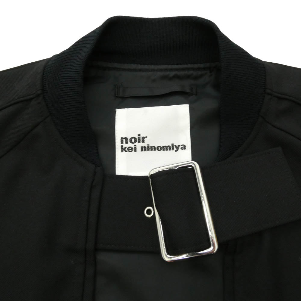COMME des GARCONS コムデギャルソン 19AW 3Z-J003 noir kei ninomiya ノワールケイニノミヤ フロントベルト ショート丈 ウール ボレロ ボンバー ジャケット ブラック系 S【極上美品】【中古】