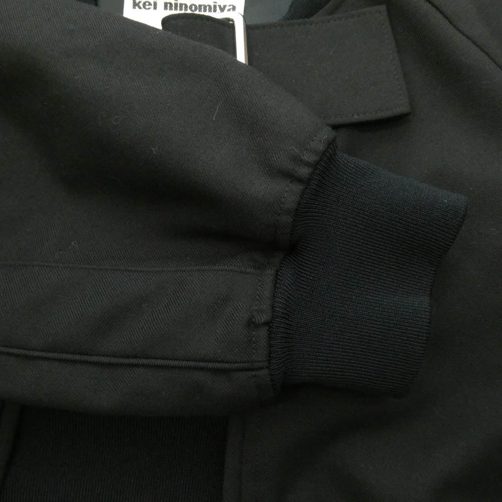 COMME des GARCONS コムデギャルソン 19AW 3Z-J003 noir kei ninomiya ノワールケイニノミヤ フロントベルト ショート丈 ウール ボレロ ボンバー ジャケット ブラック系 S【極上美品】【中古】