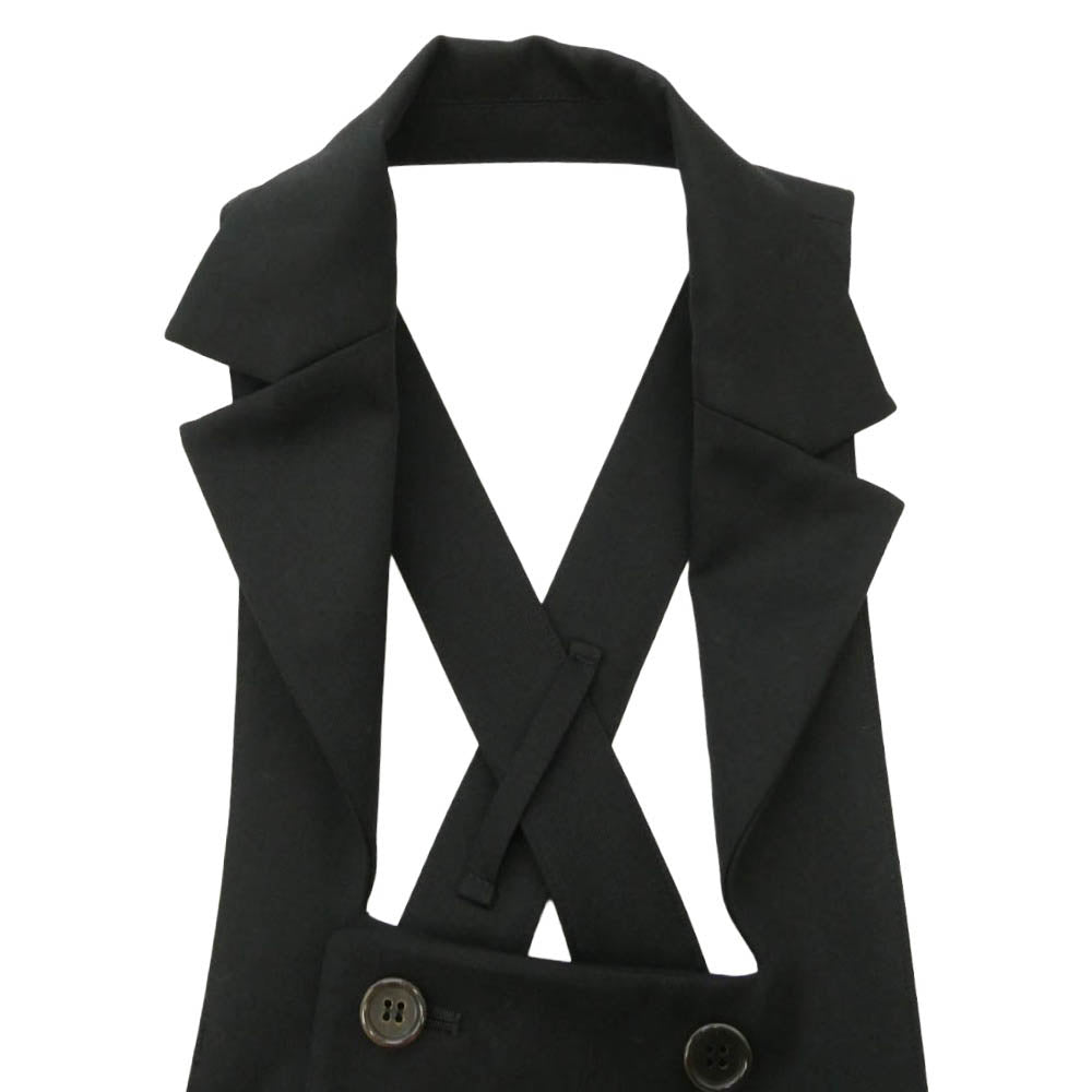 COMME des GARCONS コムデギャルソン 22AW 3J-A004 noir kei ninomiya ノワールケイニノミヤ ダブル ボタン ジャンパー スカート ワンピース ブラック系 S【美品】【中古】