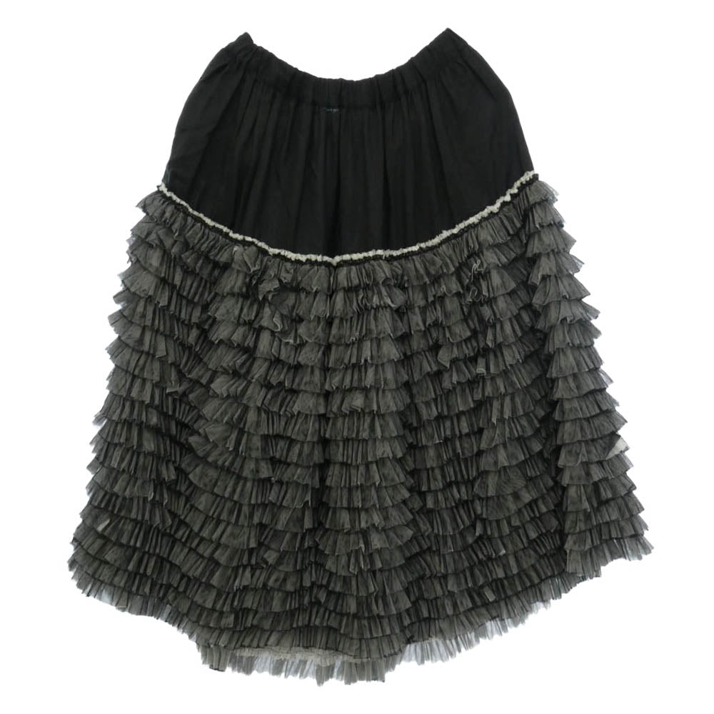 COMME des GARCONS コムデギャルソン 23AW 1L-S010 BLACK Layered Ruffle Skirt ブラック レイヤード ラッフル スカート ブラック系 S【極上美品】【中古】