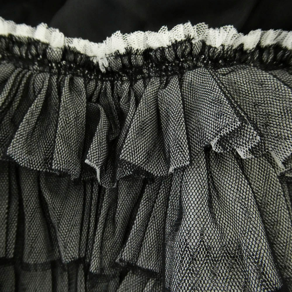 COMME des GARCONS コムデギャルソン 23AW 1L-S010 BLACK Layered Ruffle Skirt ブラック レイヤード ラッフル スカート ブラック系 S【極上美品】【中古】