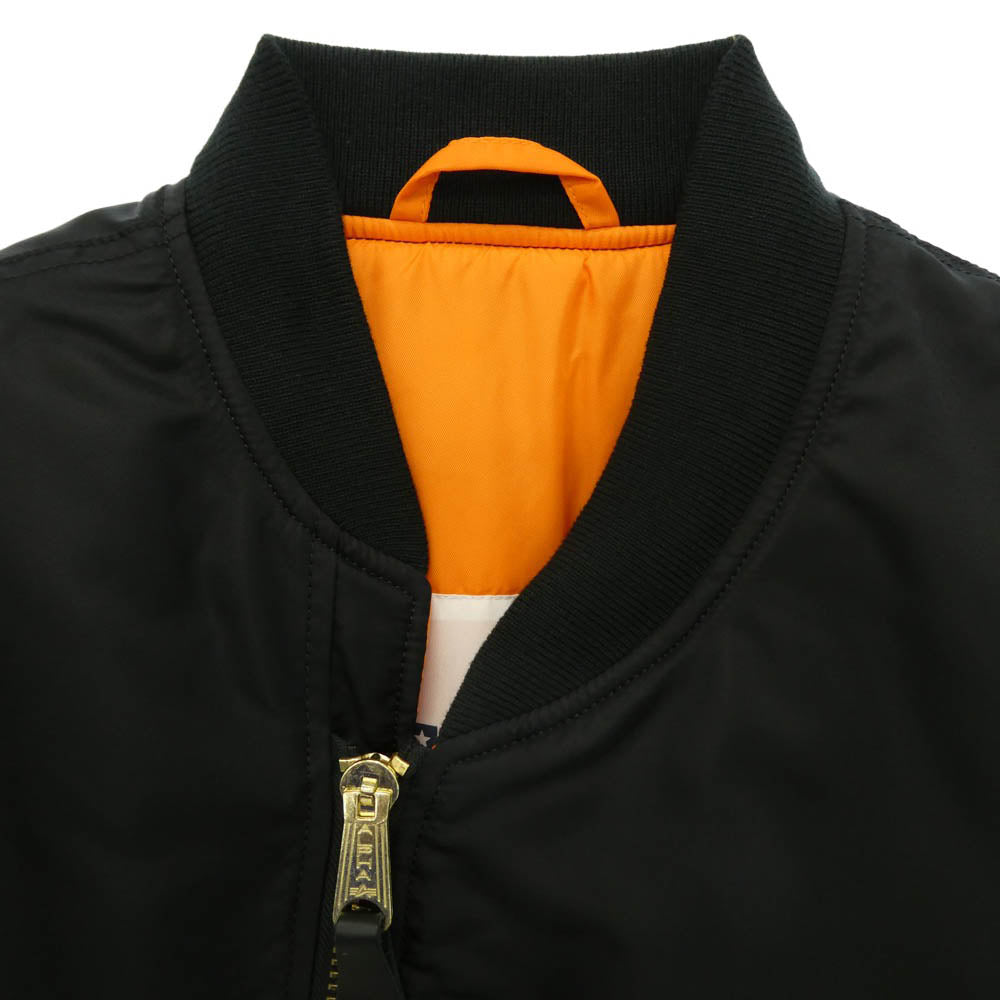 COMME des GARCONS コムデギャルソン ALPHA アルファ SZ-J017 CDG × ALPHA INDUSTRIES BIAS DESINED MA-1 JACKET シーディージー アルファ インダストリーズ バイアスデザイン リバーシブル フライト ボンバージャケット ブラック系 S【極上美品】【中古】