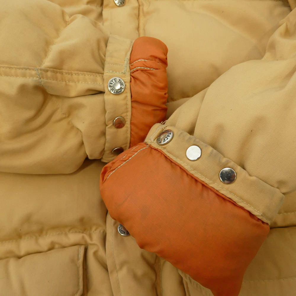THE NORTH FACE ノースフェイス 70s vintage ヴィンテージ 茶タグ ダウン ジャケット ベージュ系 M【中古】