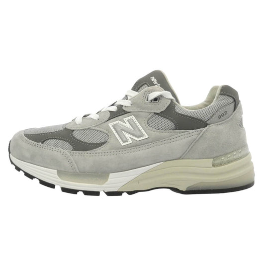 NEW BALANCE ニューバランス U992GY USA製 992 スエード メッシュ ローカット スニーカー グレー系 28cm【極上美品】【中古】