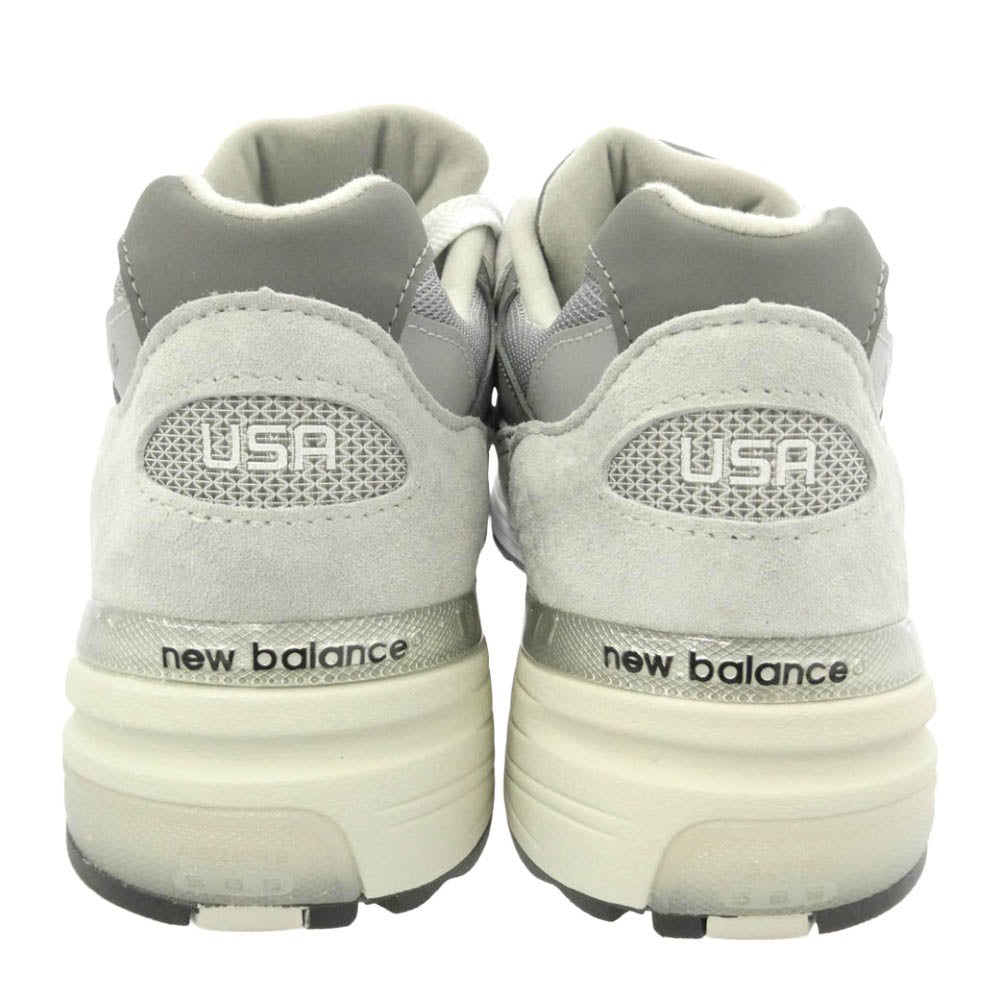 NEW BALANCE ニューバランス U992GY USA製 992 スエード メッシュ ローカット スニーカー グレー系 28cm【極上美品】【中古】