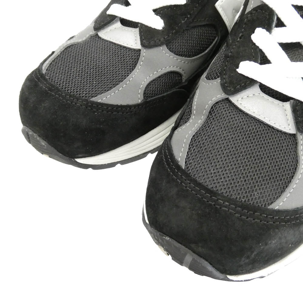 NEW BALANCE ニューバランス U992BK USA製 992 スエード メッシュ ローカット スニーカー ブラック系 28cm【極上美品】【中古】
