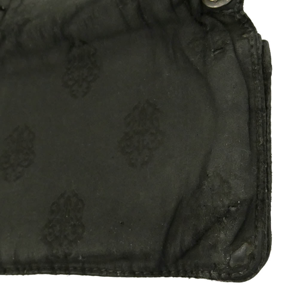 CHROME HEARTS クロムハーツ（原本無） 2ZIP WALLET NYLON 2ジップ ナイロン ウォレット 二つ折り財布 ブラック系【中古】