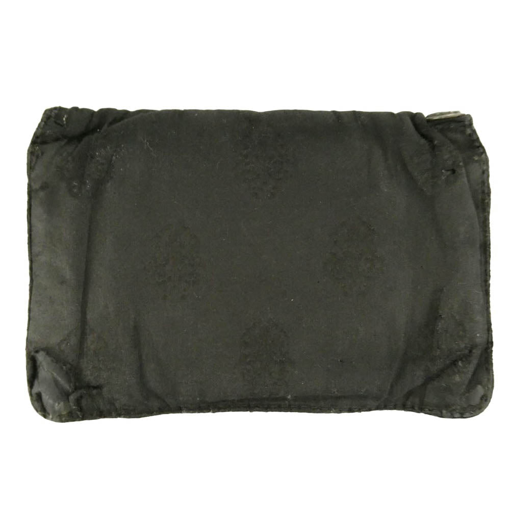 CHROME HEARTS クロムハーツ（原本無） 2ZIP WALLET NYLON 2ジップ ナイロン ウォレット 二つ折り財布 ブラック系【中古】