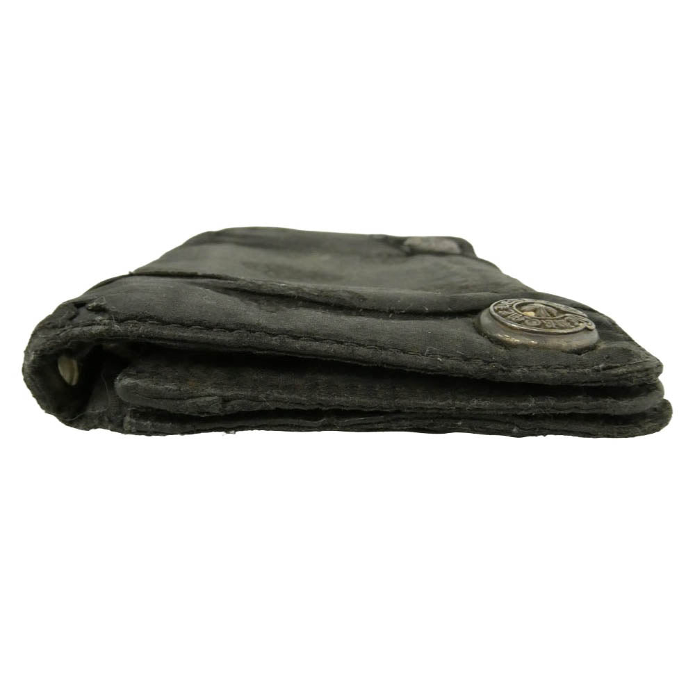CHROME HEARTS クロムハーツ（原本無） 2ZIP WALLET NYLON 2ジップ ナイロン ウォレット 二つ折り財布 ブラック系【中古】