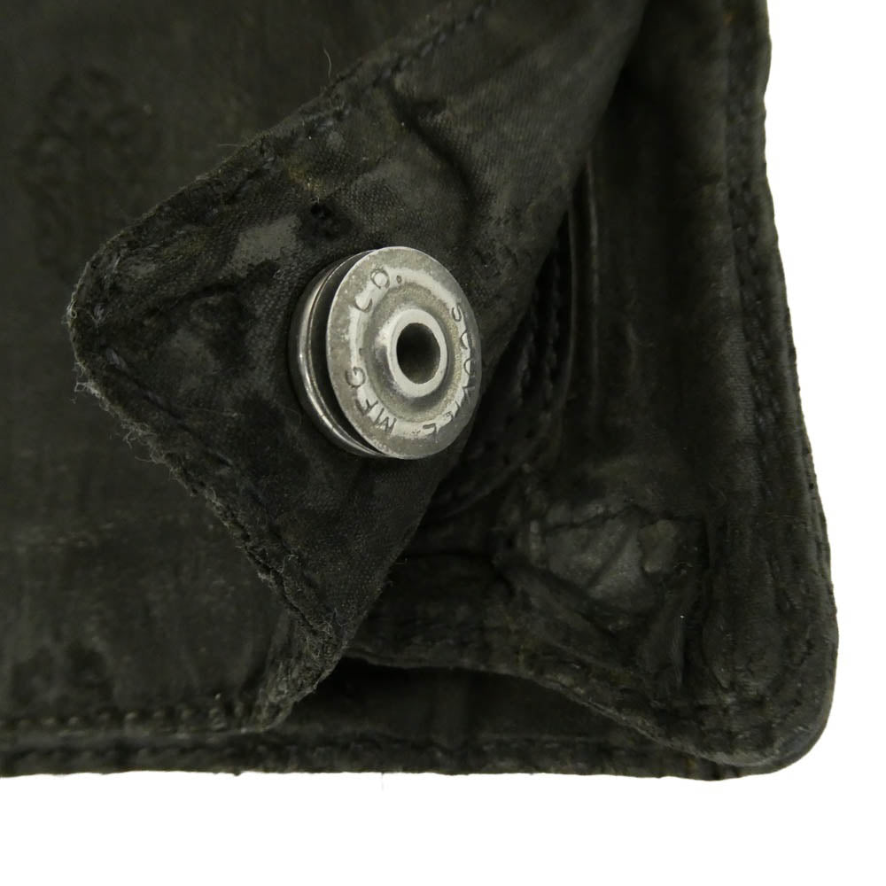 CHROME HEARTS クロムハーツ（原本無） 2ZIP WALLET NYLON 2ジップ ナイロン ウォレット 二つ折り財布 ブラック系【中古】