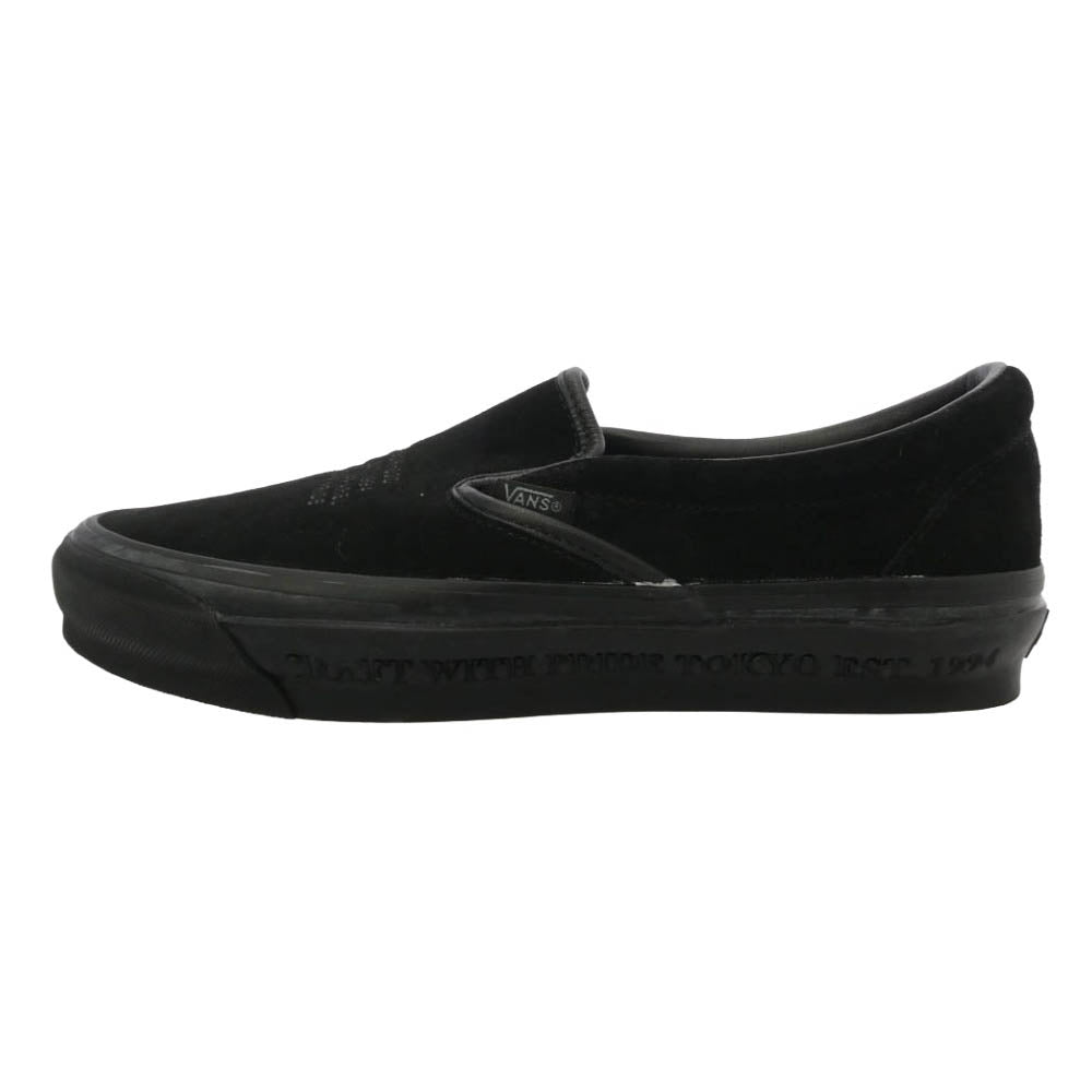 NEIGHBORHOOD ネイバーフッド VANS バンズ 25SS 251VFVNN-FWM01 × VANS OTW Classic Slip-On バンズ スエード レザー クラシック スリッポン ローカット スニーカー シューズ ブラック系 US9【中古】