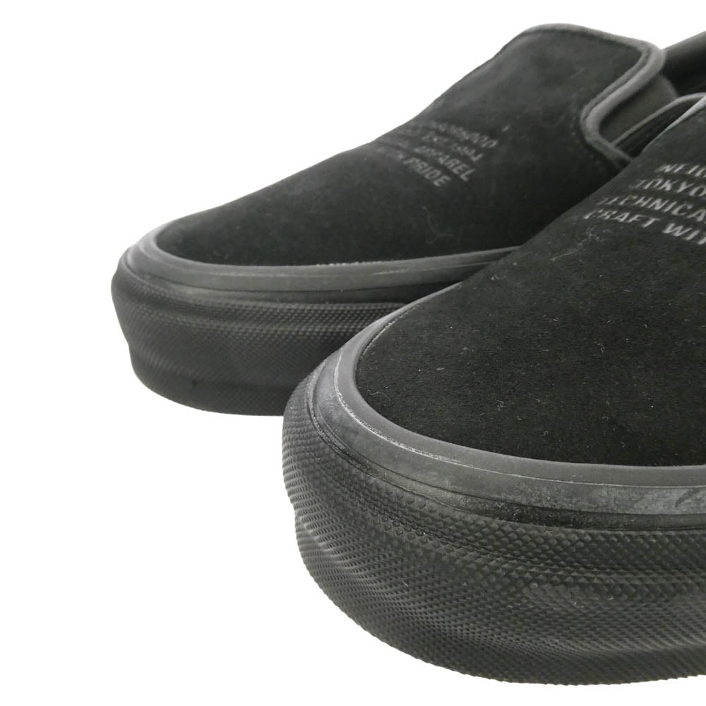 NEIGHBORHOOD ネイバーフッド VANS バンズ 25SS 251VFVNN-FWM01 × VANS OTW Classic Slip-On バンズ スエード レザー クラシック スリッポン ローカット スニーカー シューズ ブラック系 US9【中古】