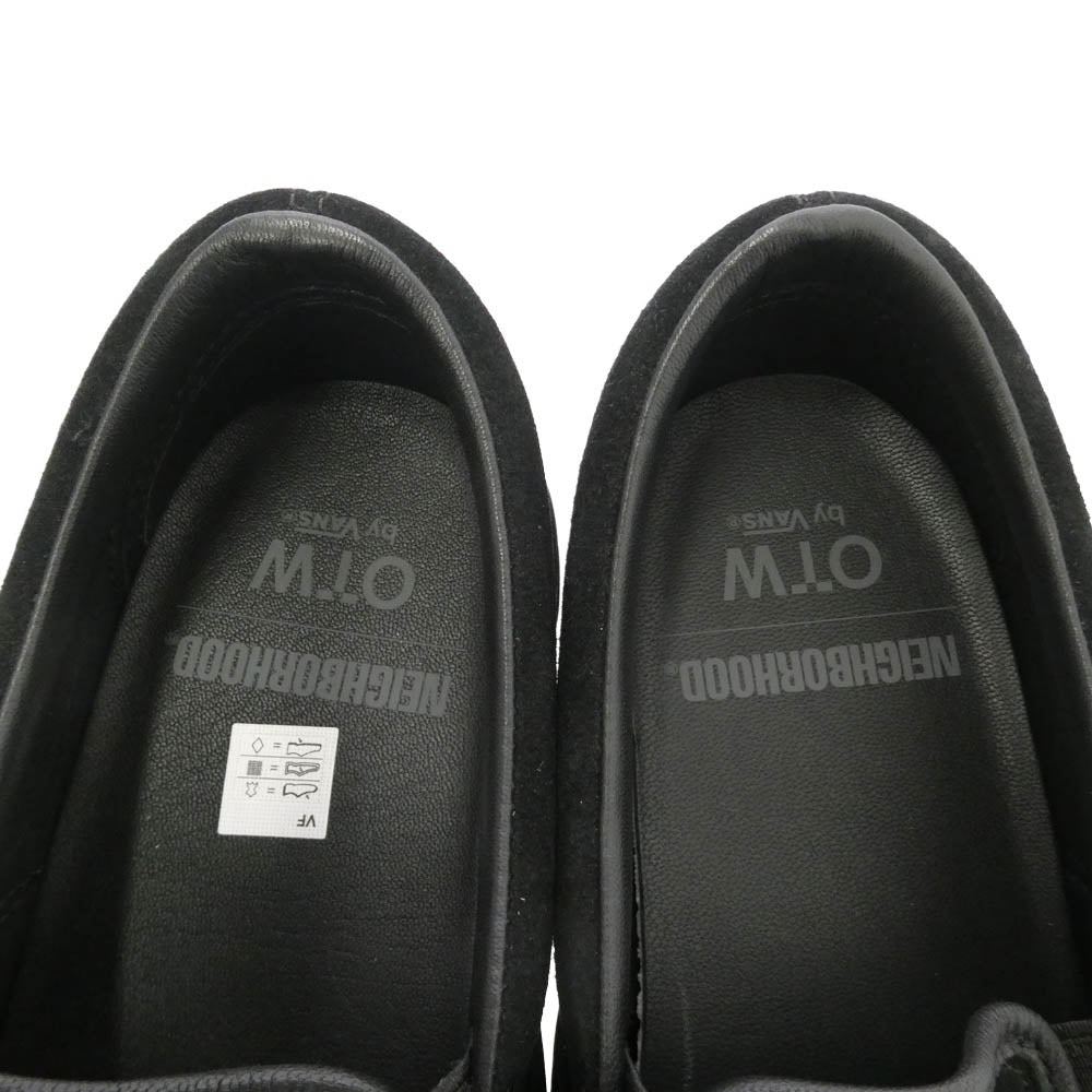 NEIGHBORHOOD ネイバーフッド VANS バンズ 25SS 251VFVNN-FWM01 × VANS OTW Classic Slip-On バンズ スエード レザー クラシック スリッポン ローカット スニーカー シューズ ブラック系 US9【中古】