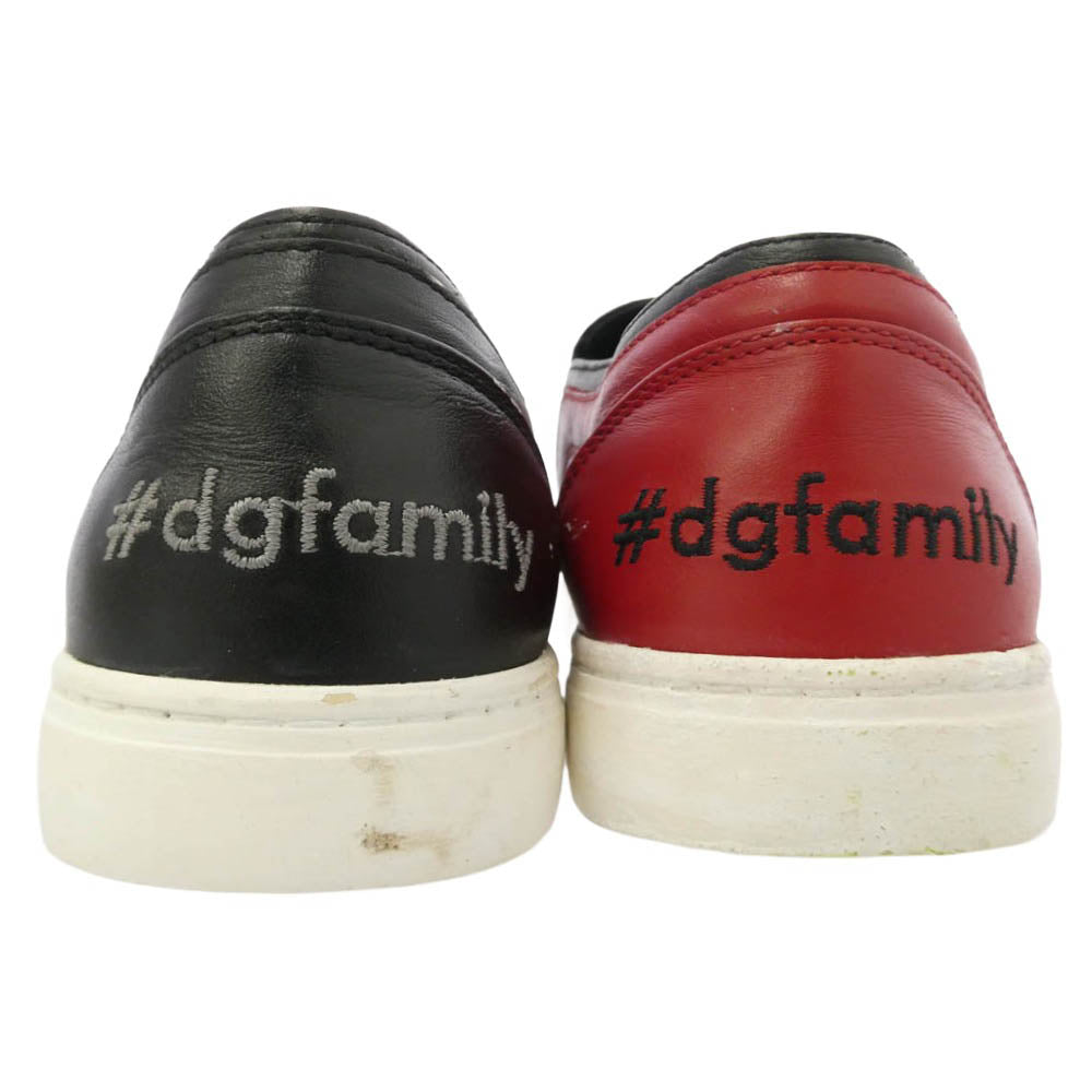 DOLCE&GABBANA ドルチェアンドガッバーナ ファミリーパッチ レザー スリッポン スニーカー マルチカラー系 38 1/2【中古】