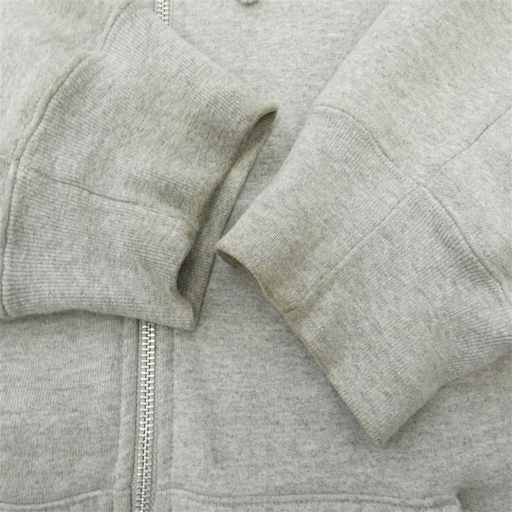 Supreme シュプリーム 21AW Small Box Zip Up Hooded Sweatshirt スモール ボックスロゴ ジップアップ フーデッド スウェットシャツ フーディー パーカー グレー系 XL【中古】