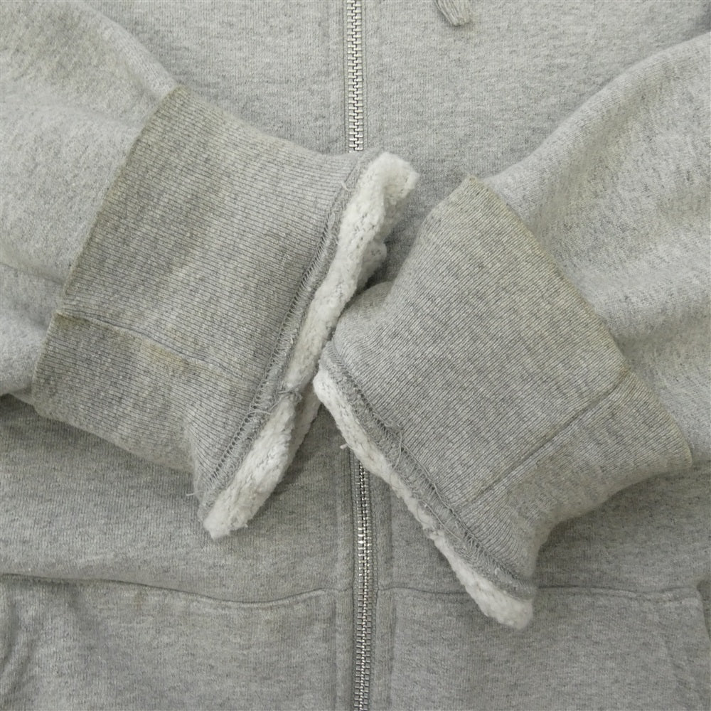 Supreme シュプリーム 21AW Small Box Zip Up Hooded Sweatshirt スモール ボックスロゴ ジップアップ フーデッド スウェットシャツ フーディー パーカー グレー系 XL【中古】