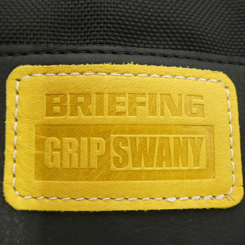 BRIEFING ブリーフィング BRW261T33 GRIP SWANY グリップスワニー WIDE TOTE レザー切替 ナイロン トート バッグ ブラック系 580 F【新古品】【未使用】【中古】