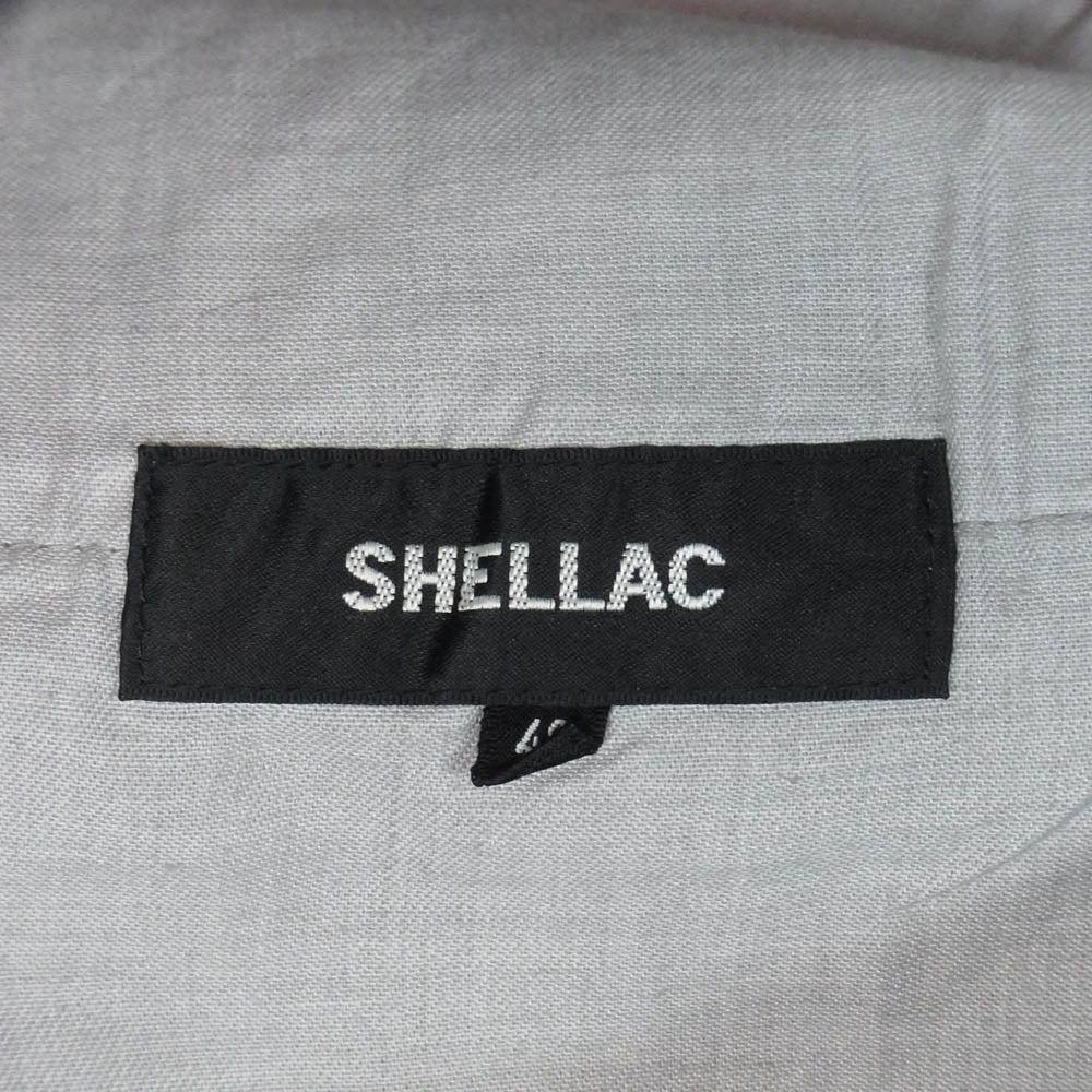 SHELLAC シェラック 1342905007 ハラコパッチ ボタンフライ スリムフレアパンツ グレー系 48【極上美品】【中古】