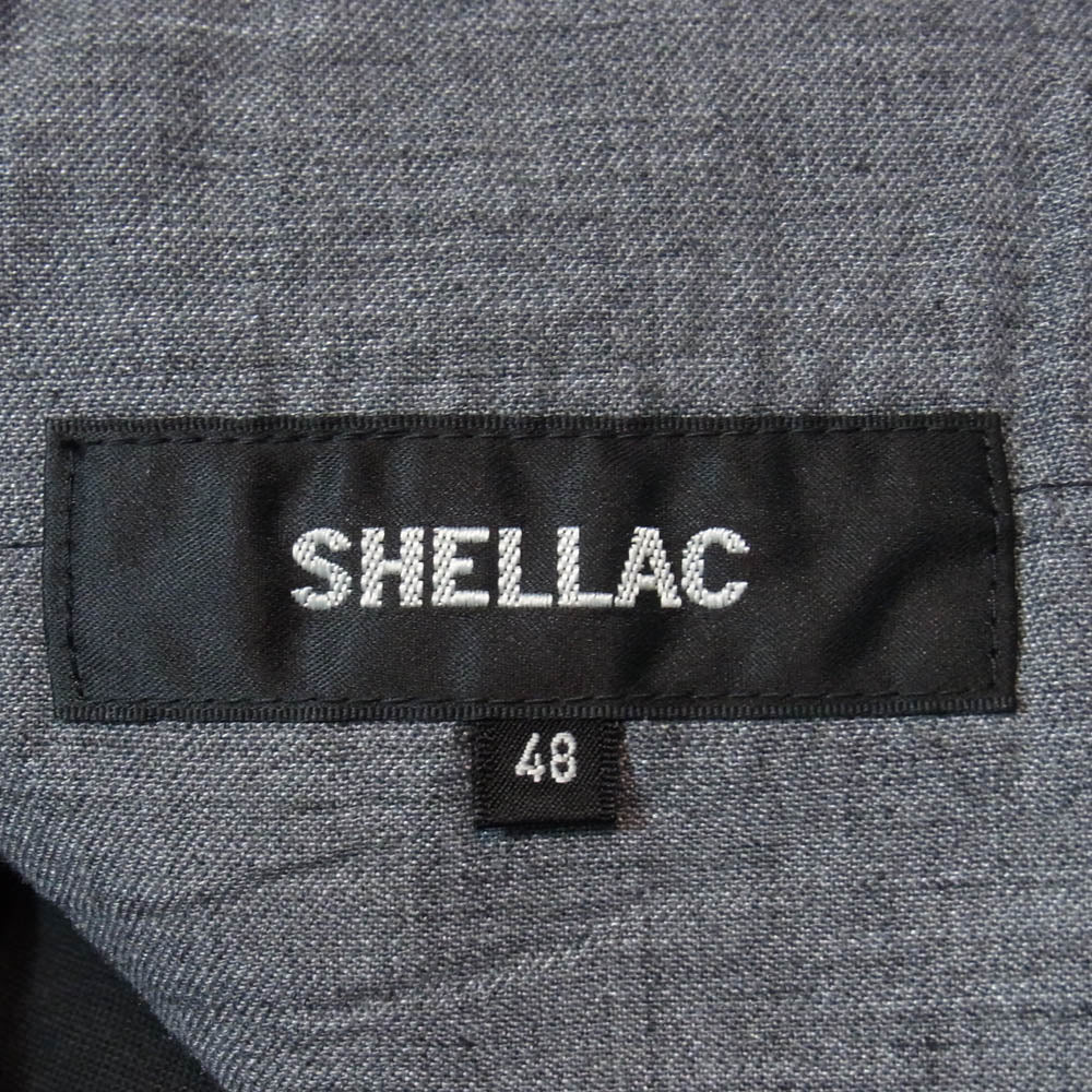 SHELLAC シェラック 1342905007 ハラコパッチ ボタンフライ スリムフレアパンツ ブラック系 48【極上美品】【中古】