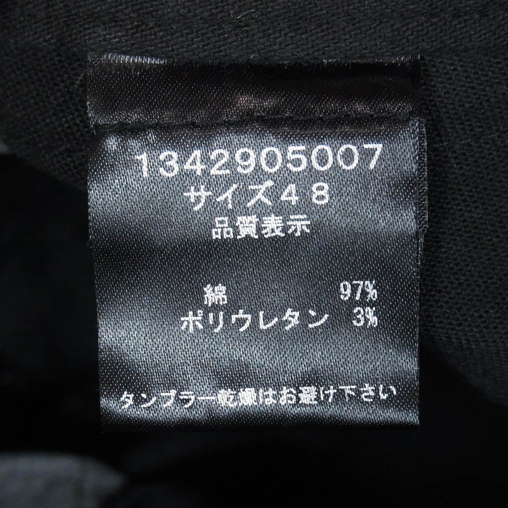 SHELLAC シェラック 1342905007 ハラコパッチ ボタンフライ スリムフレアパンツ ブラック系 48【極上美品】【中古】