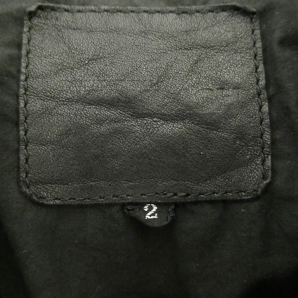 ISAMUKATAYAMA BACKLASH イサムカタヤマバックラッシュ 1773-07 JAPAN SHOULDER GARMENT-DYED DOUBLE RIDERS ジャパンショルダー 製品染め ダブルライダース レザージャケット ブラック系 M【美品】【中古】