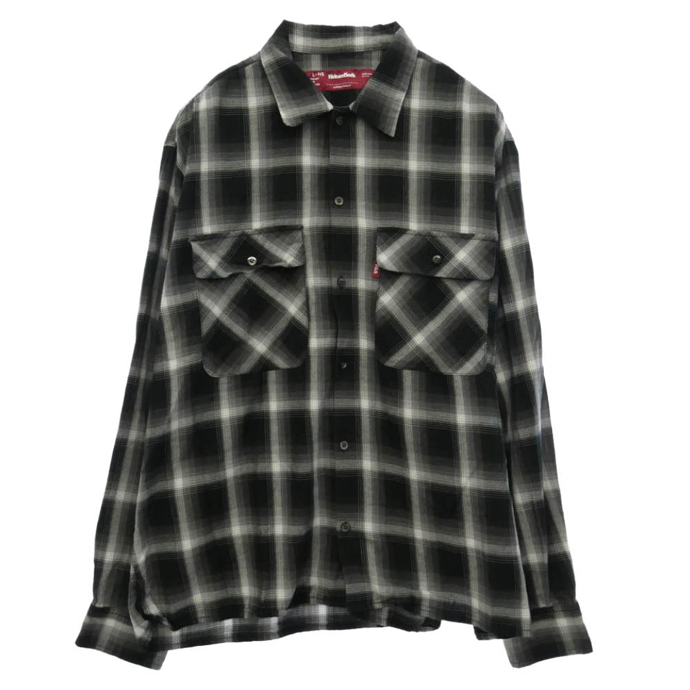 HideandSeek ハイドアンドシーク 25SS HS-010525 Check L/S Shirt チェック 長袖 シャツ ブラック系 L【中古】