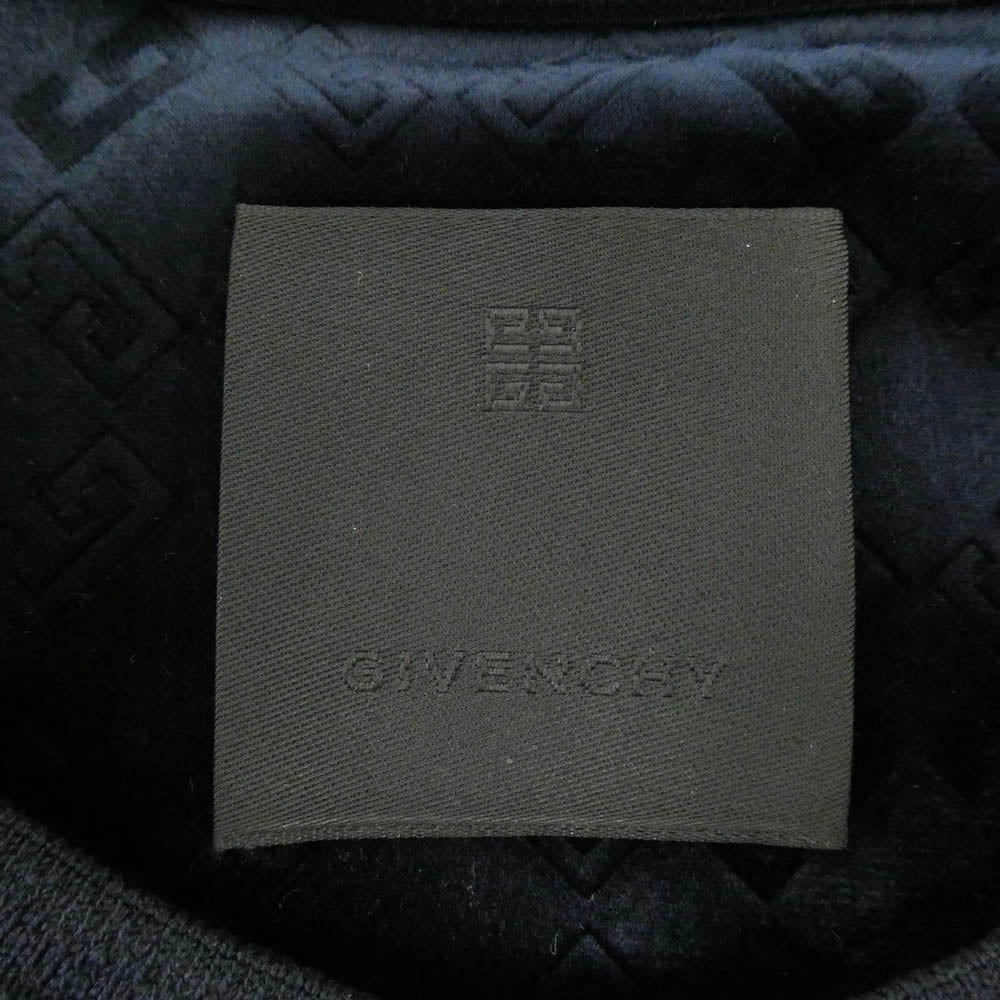 GIVENCHY ジバンシィ 25SS BM71MG316Z Monogram 72 Velvet T-Shirt モノグラム 72 ベルベット 半袖 Tシャツ ネイビー系 S【美品】【中古】