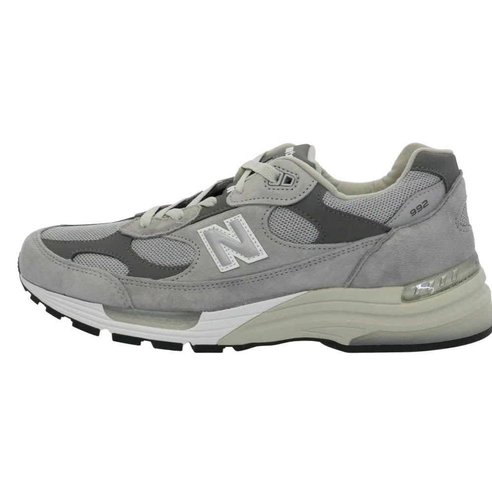 NEW BALANCE ニューバランス U992GY Made in USA 992 Core スエード メッシュ ローカット スニーカー グレー系 チャコール系 30cm【新古品】【未使用】【中古】
