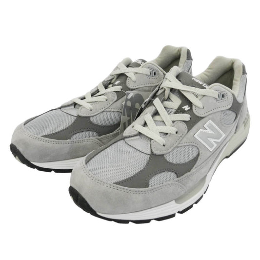 NEW BALANCE ニューバランス U992GY Made in USA 992 Core スエード メッシュ ローカット スニーカー グレー系 チャコール系 30cm【新古品】【未使用】【中古】