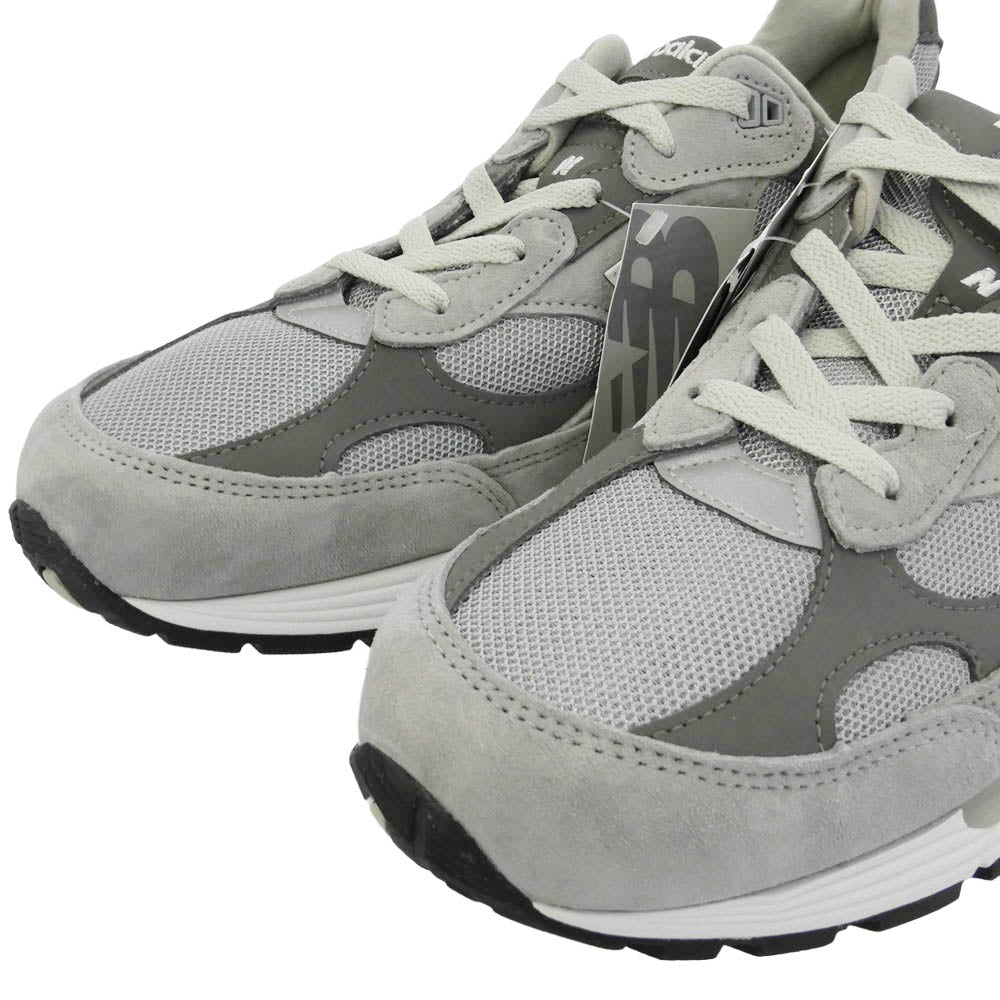 NEW BALANCE ニューバランス U992GY Made in USA 992 Core スエード メッシュ ローカット スニーカー グレー系 チャコール系 30cm【新古品】【未使用】【中古】