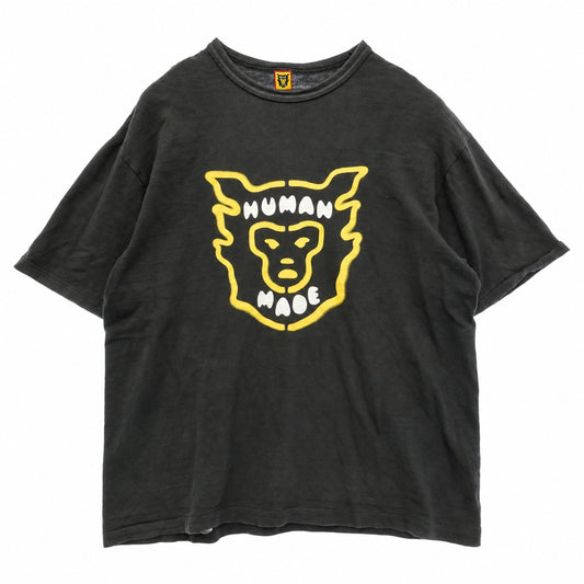 HUMAN MADE ヒューマンメイド プリント Tシャツ 半袖カットソー ブラック系 XL 2XL【中古】