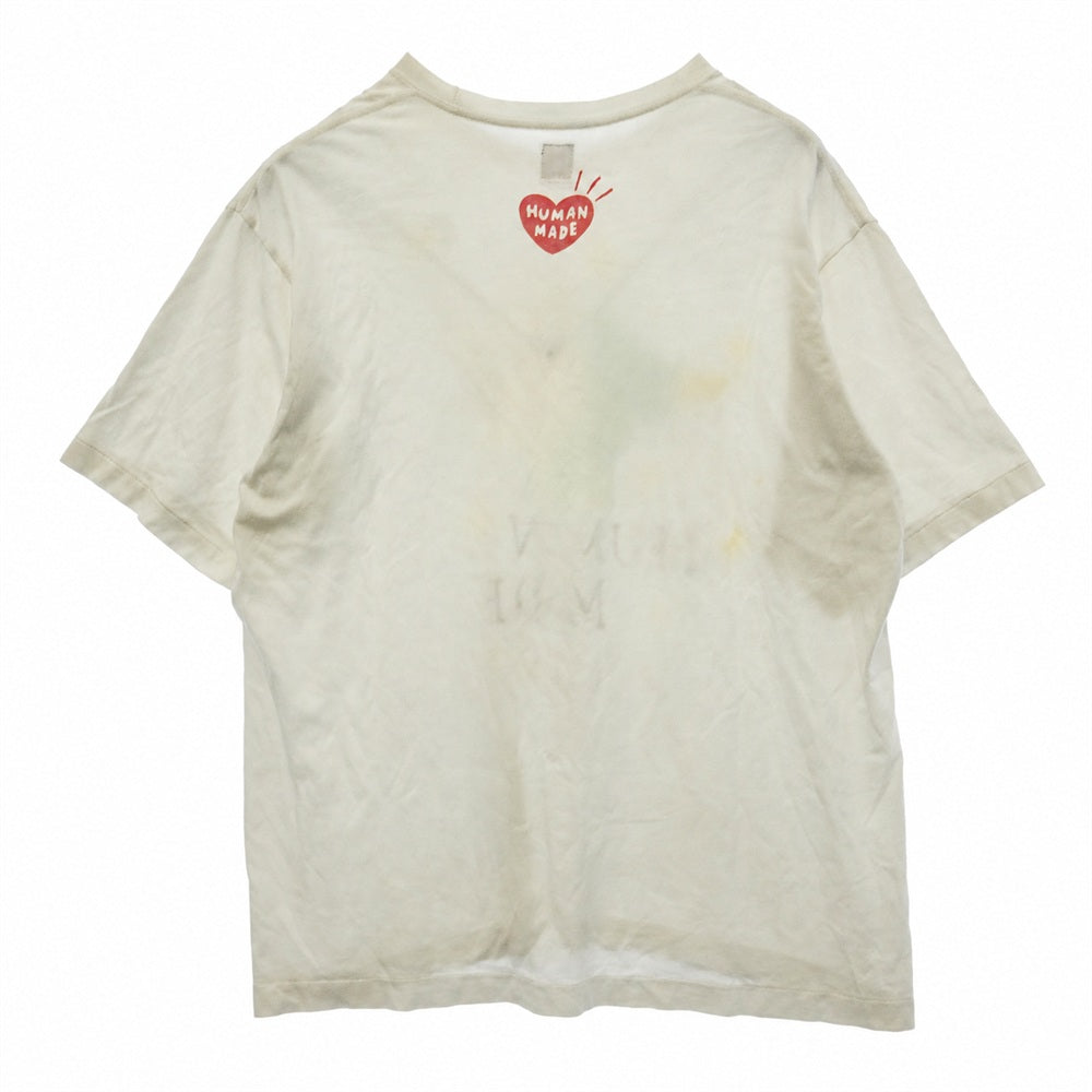 HUMAN MADE ヒューマンメイド × 五月女ケイ子 Sootome keiko #4 T shirt プリント Tシャツ 半袖カットソー ホワイト系 XXL【中古】
