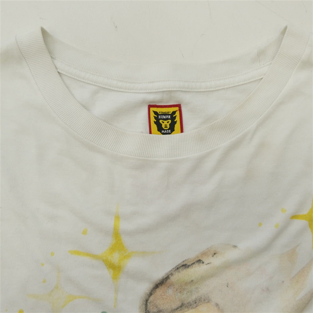 HUMAN MADE ヒューマンメイド × 五月女ケイ子 Sootome keiko #4 T shirt プリント Tシャツ 半袖カットソー ホワイト系 XXL【中古】
