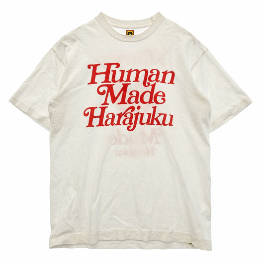 HUMAN MADE ヒューマンメイド Girls Don't Cry HARAJUKU TEE ガールズドントクライ 原宿 Tシャツ 半袖カットソー ホワイト系 XL【中古】