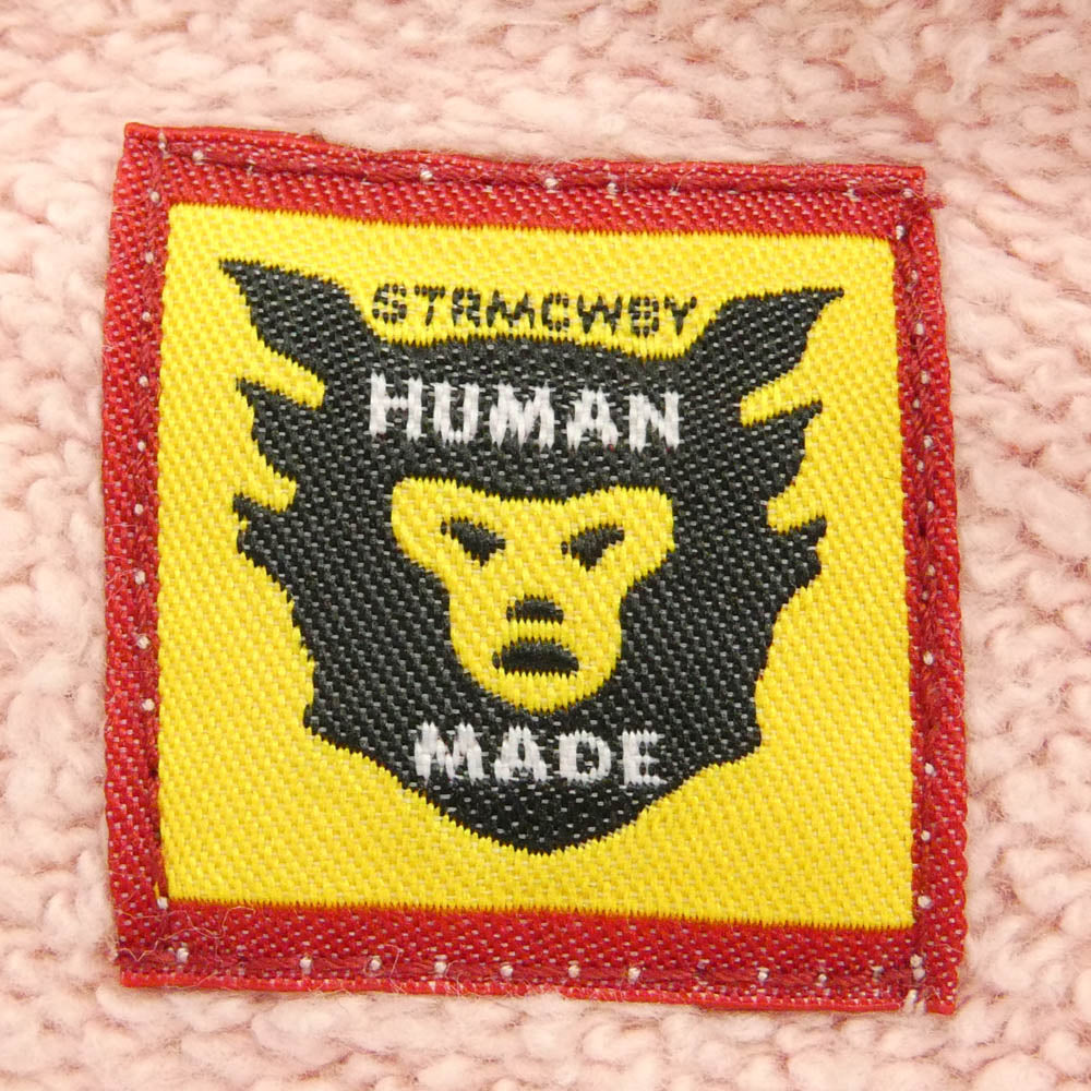 HUMAN MADE ヒューマンメイド Dog Sweatshirt ドッグ プリント スウェット トレーナー 日本製 ピンク系 XL【中古】
