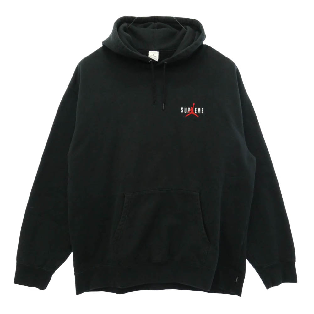 Supreme シュプリーム NIKE AIR JORDAN ナイキ ジョーダン 24AW HF0836-010 ×NIKE Jordan Hooded Sweatshirt ナイキ ジョーダン フーディー スウェットシャツ プルオーバーパーカー ブラック系 XXL【中古】