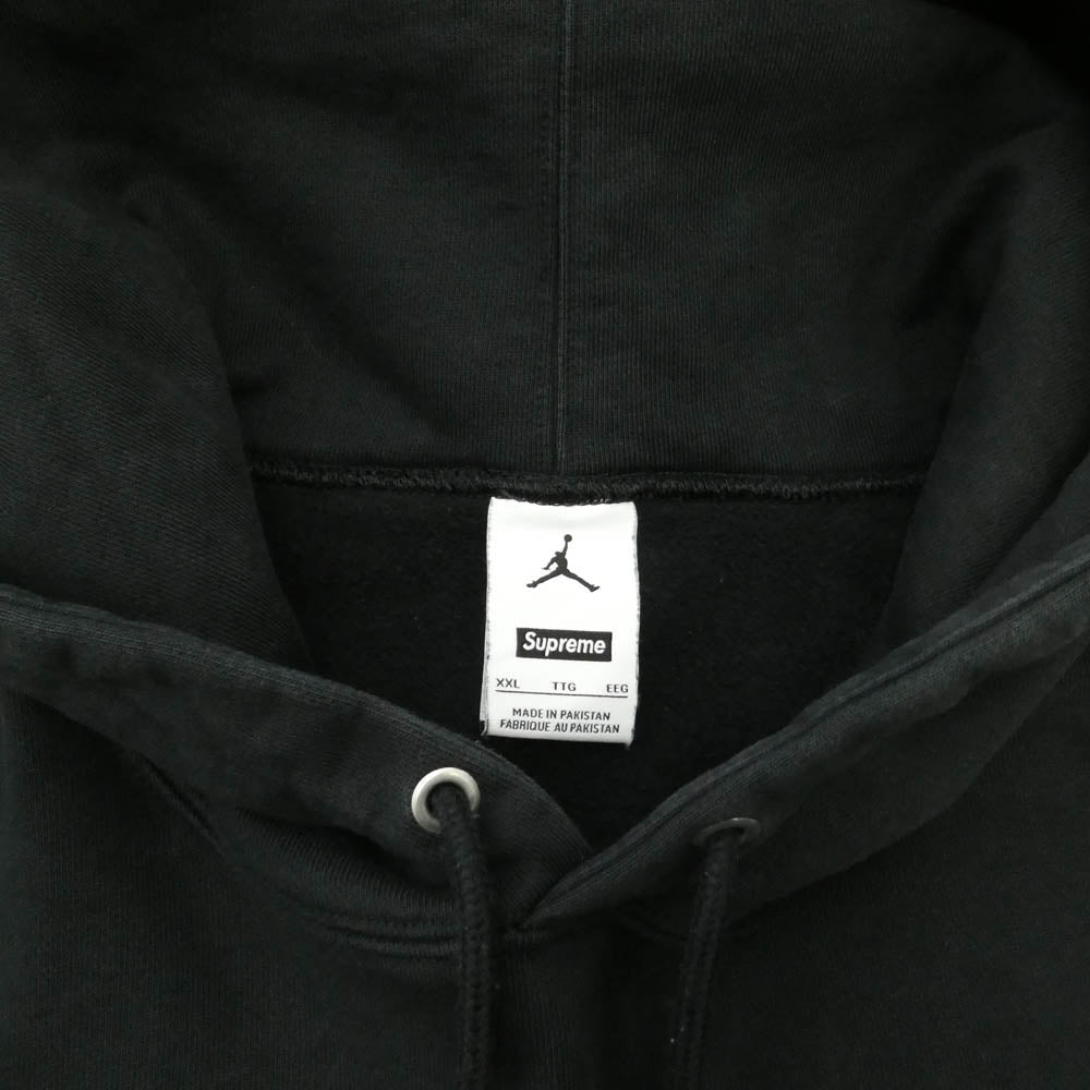 Supreme シュプリーム NIKE AIR JORDAN ナイキ ジョーダン 24AW HF0836-010 ×NIKE Jordan Hooded Sweatshirt ナイキ ジョーダン フーディー スウェットシャツ プルオーバーパーカー ブラック系 XXL【中古】