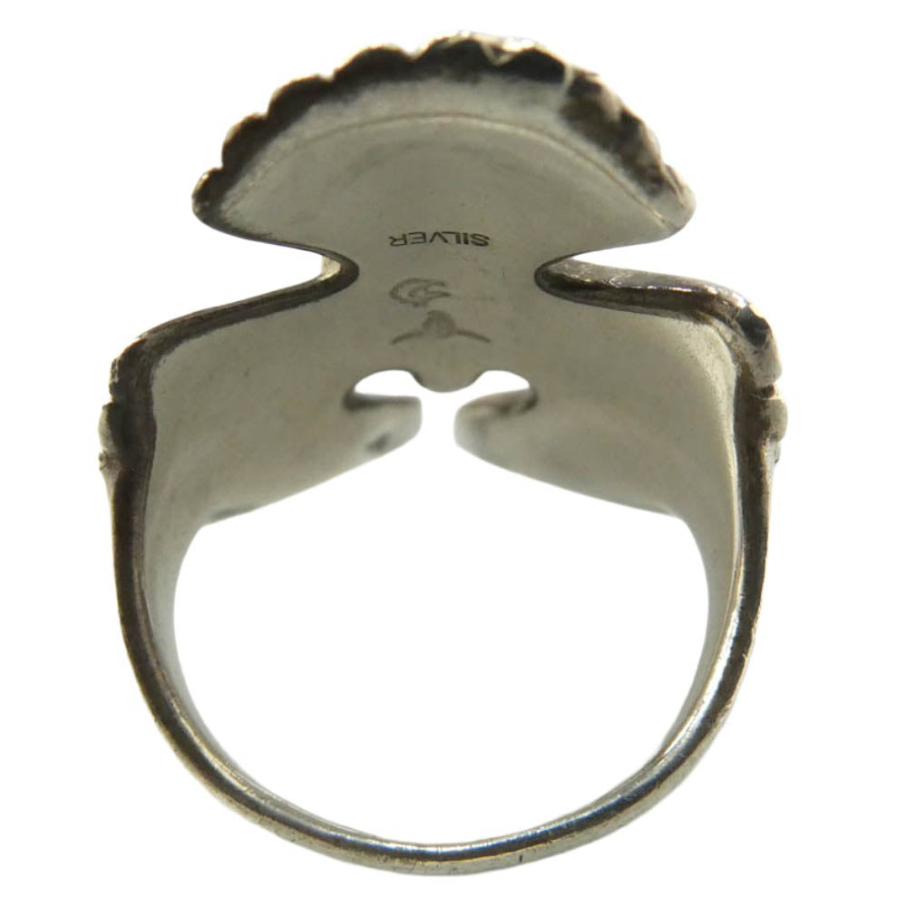 TADY&KING タディアンドキング EAGLE RING 18K 金メタル付き ロングホーン イーグルリング シルバー系 ゴールド系 21.5号【中古】