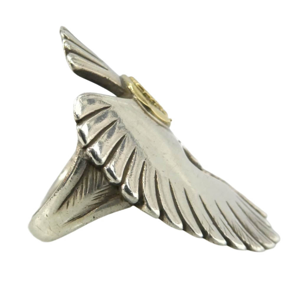 TADY&KING タディアンドキング EAGLE RING 18K 金メタル付き ロングホーン イーグルリング シルバー系 ゴールド系 21.5号【中古】