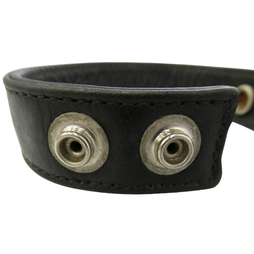 CHROME HEARTS クロムハーツ（原本無） 3BTN 2SNP CHプラス 3ボタン 2スナップ スター レザー ブレスレット ブラック系 シルバー系【中古】