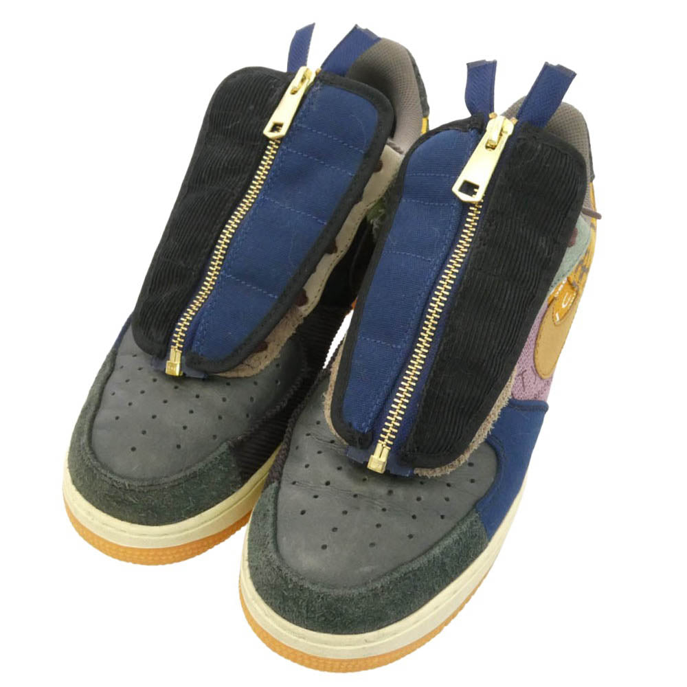 NIKE ナイキ ×Travis Scott AIR FORCE1 LOW CACTUS JACK AF1 トラヴィススコット エアフォース1 カクタス ジャック ローカットスニーカー マルチカラー系 28cm【中古】