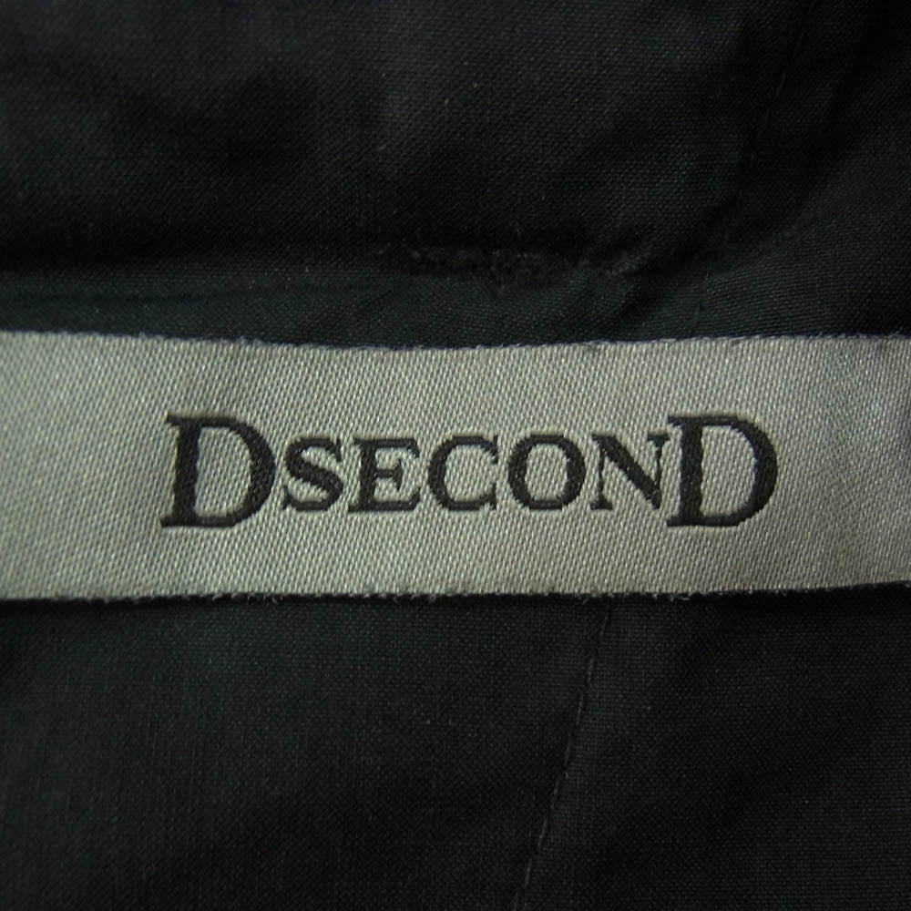 ディーセカンド Two Pleats Pants ストライプ タック パンツ ブラック系 S【中古】