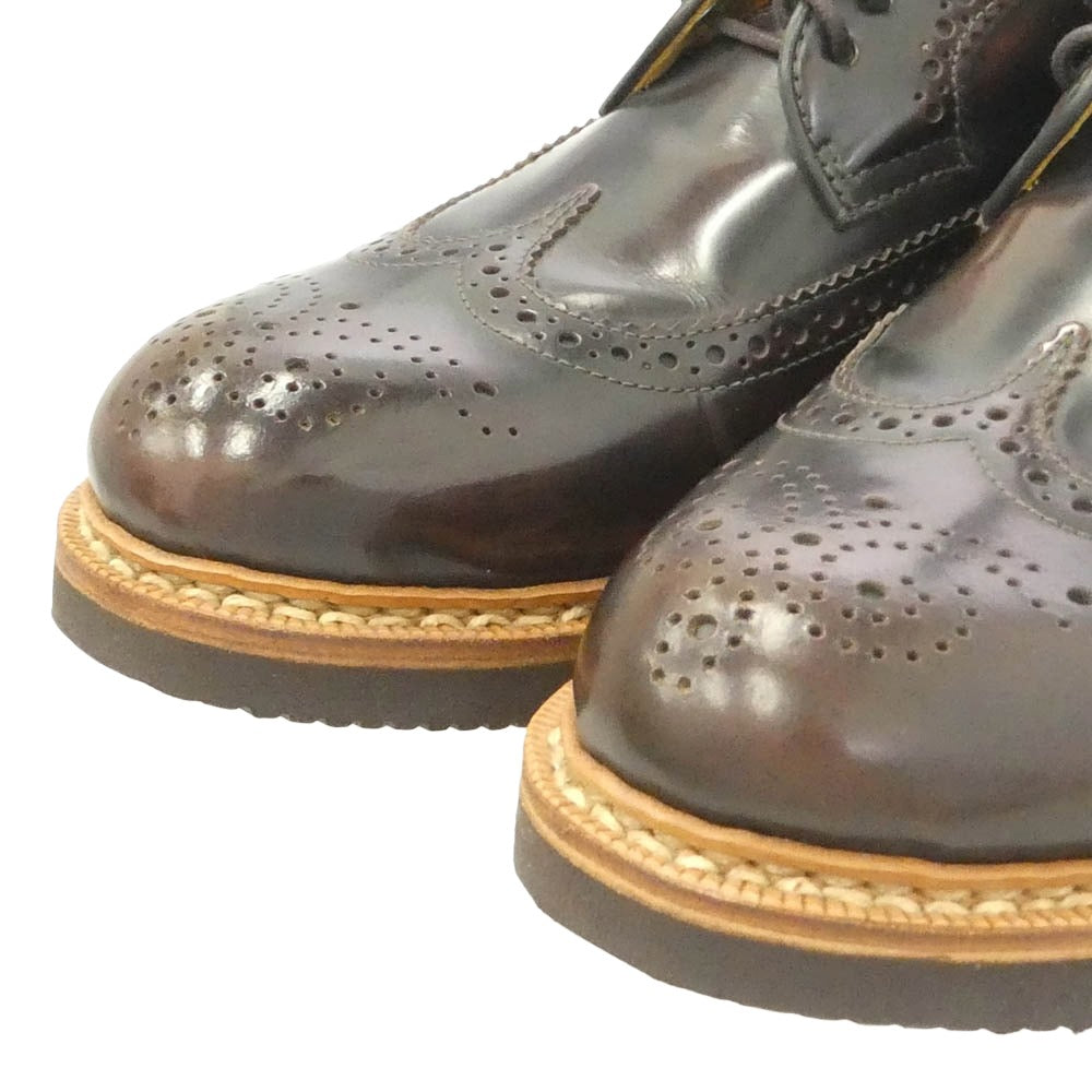 VISVIM ビズビム PATRICIAN パトリシアン レザー ウィングチップ シューズ ダークブラウン系 US10【中古】