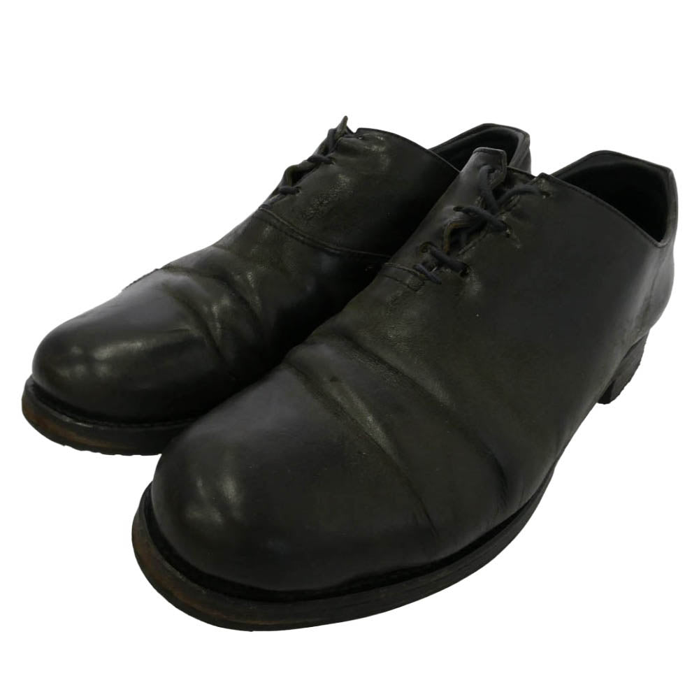 エマタイト D20B Horse Leather Culatta Reverse Derby Shoes ホースレザー クラッタリバース レースアップ ダービーシューズ ブラック系 41【中古】