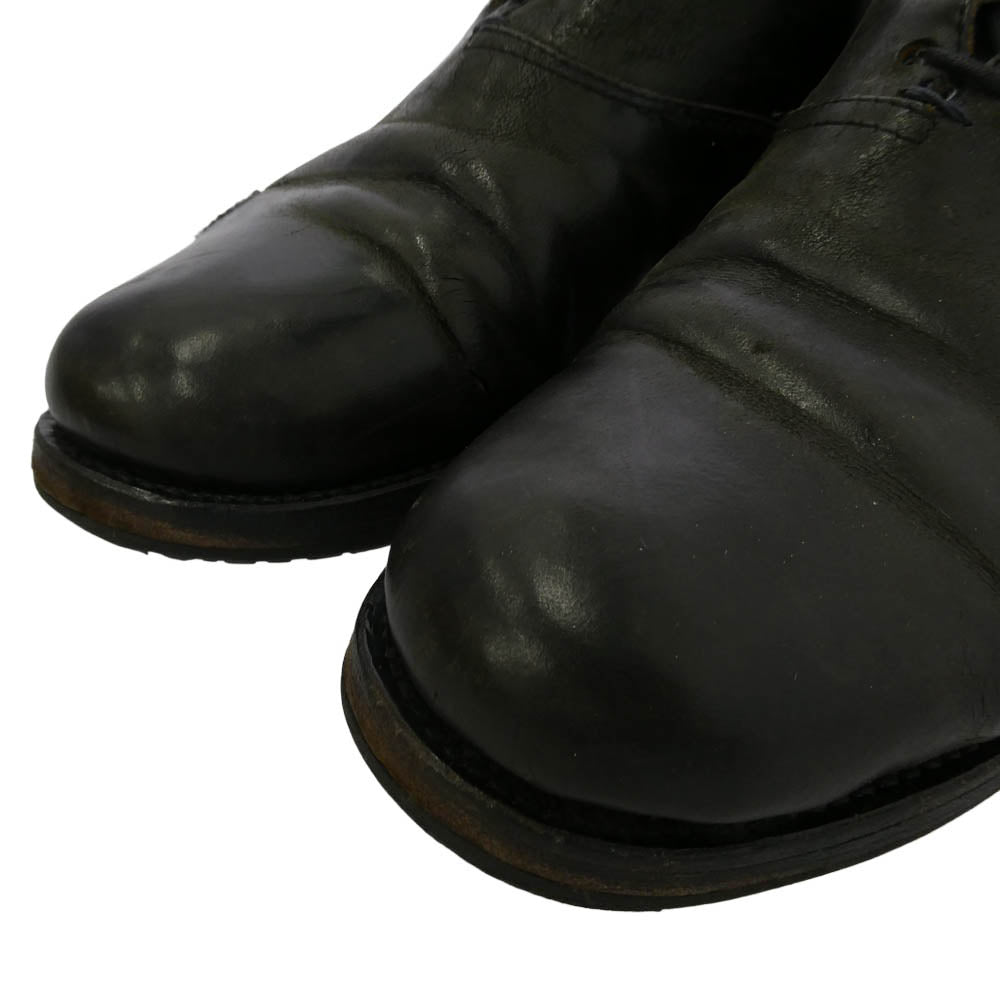 エマタイト D20B Horse Leather Culatta Reverse Derby Shoes ホースレザー クラッタリバース レースアップ ダービーシューズ ブラック系 41【中古】