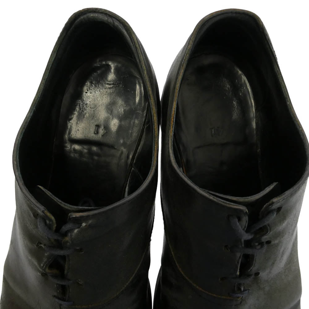 エマタイト D20B Horse Leather Culatta Reverse Derby Shoes ホースレザー クラッタリバース レースアップ ダービーシューズ ブラック系 41【中古】